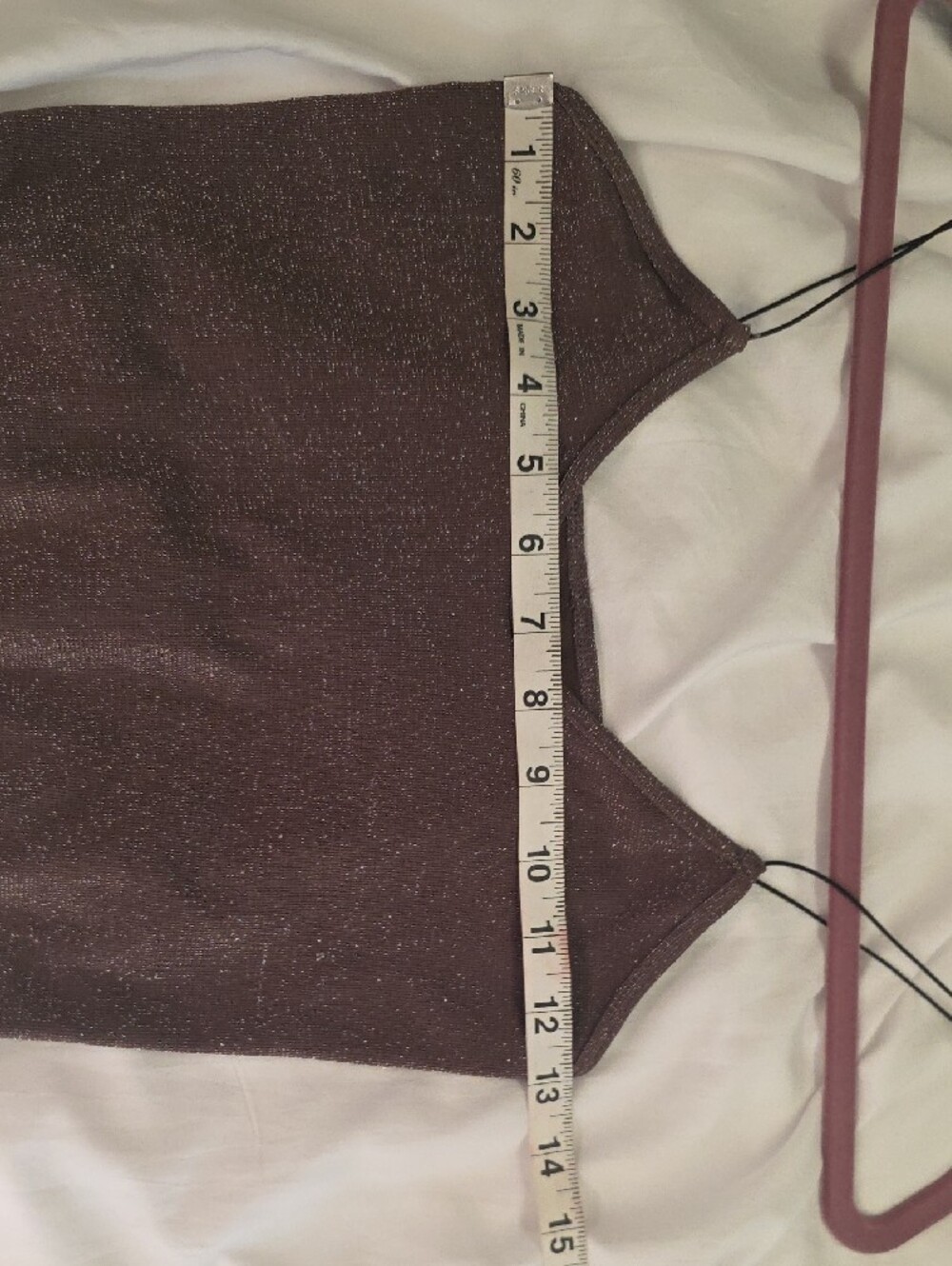 Intimately Free People Metallic Knit Crop Cami Brown M/L - Picture 7 of 9